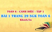 Bài 1 trang 29 SGK Toán 6 tập 1 Cánh Diều